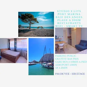 Appartement Confort, Plages Proche, Wifi, 2 Lits - Fame Marina Baie Des Anges, Villeneuve-Loubet