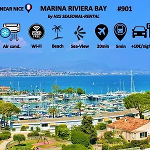 Appartement #901 Marina Riviera Bay - Vue Et Port Panoramique, Villeneuve-Loubet